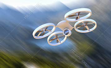 Unmanned Aerial Vehicle drone in flight