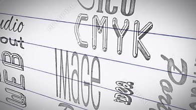 Animation of graphic design terms