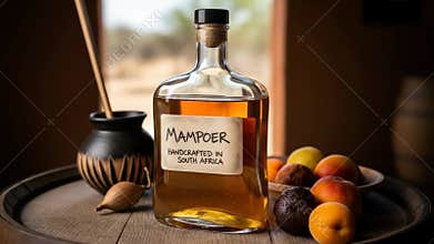 Mampoer a traditional handcrafted south african fruit brandy with fresh apricots and peaches