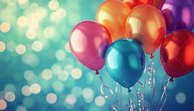 Shiny And Cheerful Birthday Balloons Sparkle And Shine For A Joyous Celebration Looks Stunning In Any Party Setting.