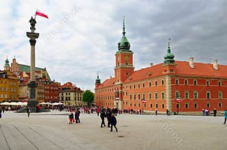 Royal Castle square in Warsawâ€™s Old Town, Poland