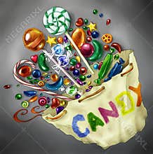 Bag of candy to brighten a dull day