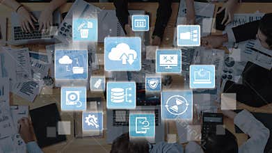 Data backup cloud system network connection concept Funnel