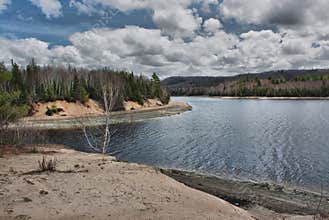 Cloudy landscape of the Baskatong Reservoir