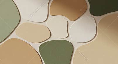 Abstract Pebble Pattern in Earthy Tones for Modern Design