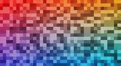 Pixelated Rainbow Gradient Abstract Background