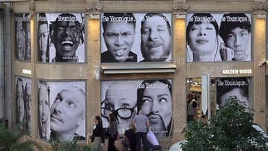 Cannes, France - July 6, 2025: Facade of the Golde