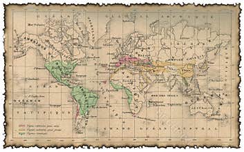 Ancient map of the world