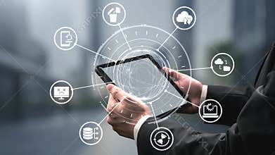 Data backup cloud system network connection concept Gist