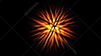 Rays of energy forming a fireball