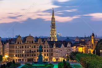 View of Brussels city center, Belgium