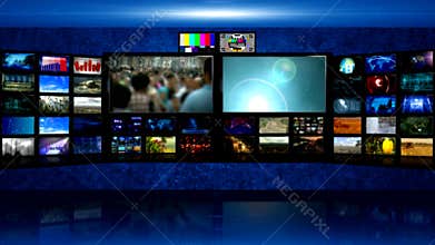 Virtual studtio background of video