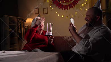 husband and wife celebrate birthday