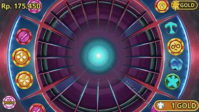 Ultimate Win in a Digital Slot Machine Game with Glowing Graphics and High Score Display