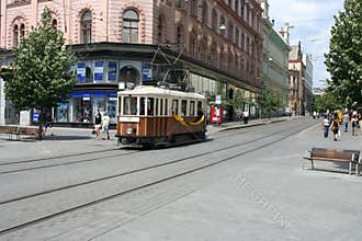 Brno city centre _ vintage tram