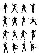 Men and women dancing Zumba