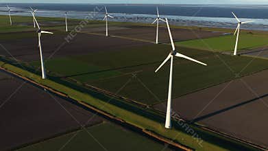 Eemshaven Wind Energy Production, aerial views.