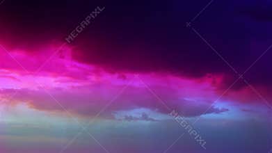 Thunderstorm at Red Sunset