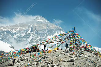 Spectacular mountain scenery on the Mount Everest Base Camp
