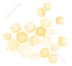 Watercolor Honeycomb