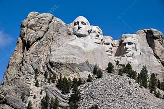 Famous US Presidents on Mount Rushmore National Monument, South