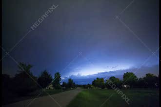 Passing thunderstorm