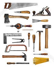 Old carpenter hand tools