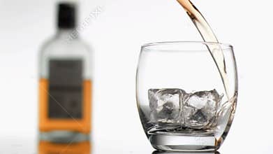 Pouring scotch in super slow motion