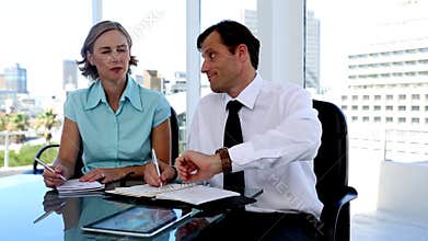 Business people worried about a missed appointment