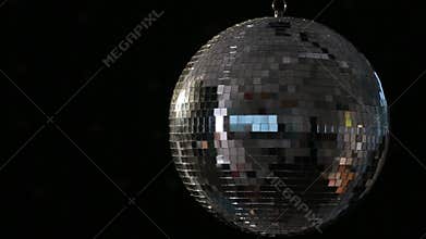 Shiny disco ball spinning