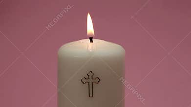 Catholic candle burning
