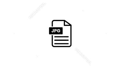 White JPG document icon animation