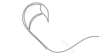 Romantic love symbol continuous line animation