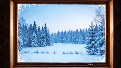 Winter Mountain Landscape with Sunlight Scenic Snowy Nature View