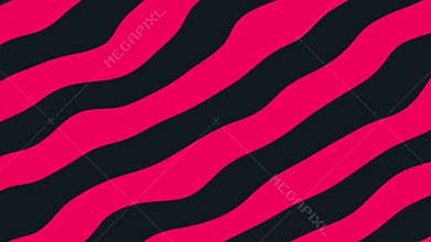 Bold Pink and Black Wavy Pattern Background