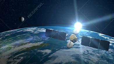 Satellite over Earth