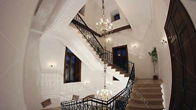 Wrought iron staircase