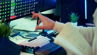 Financial analyst checklist notebook office workspace