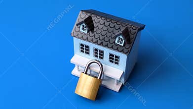 Security, a concept background for protecting your home from burglary or accident. Home security