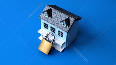 Security, a concept background for protecting your home from burglary or accident. Home security