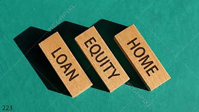 Loan Equity Home wooden blocks