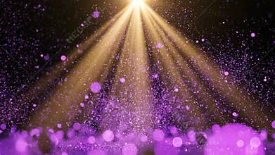 Volumetric Spotlight Rays in Violet Background