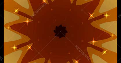 Abstract Starburst Animation with Sparkling Lights