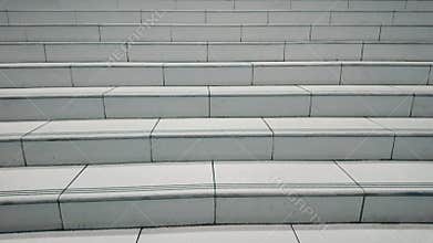clean white stairs with modern design and ascent to better life, elegant steps symbolizing hope and motivational journey
