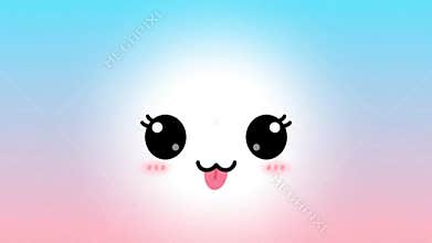 Animated Kawaii Face Expressions: Joyful, Playful, and Cute Emotions