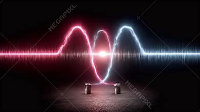 Abstract Neon Energy Waveforms and Cylinders