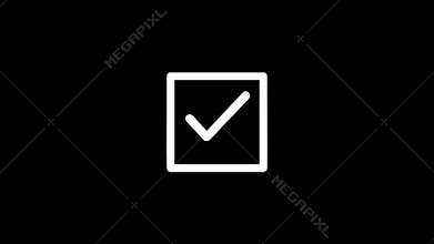 Checkbox appearing with glitch effect on black background