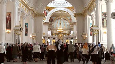 Odessa, Ukraine - April 23, 2014: Orthodox Christian believers