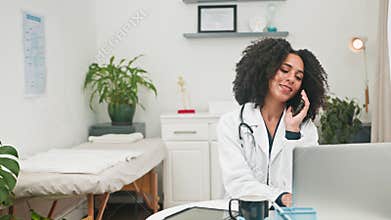 Professional Female Doctor Engages in Telehealth Consultation, Providing Medical Advice and Diverse Care