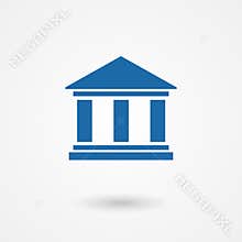 Blue bank icon